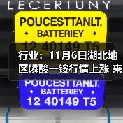 行业：11月6日湖北地区磷酸一铵行情上涨
