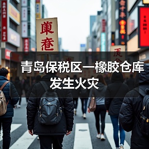 青岛保税区一橡胶仓库发生火灾