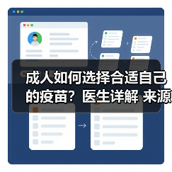 成人如何选择合适自己的疫苗？医生详解