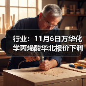 行业：11月6日万华化学丙烯酸华北报价下调