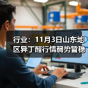 行业：11月3日山东地区异丁醛行情弱势暂稳 来源：互联网 2025-11-06（图1）