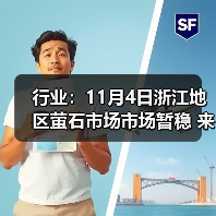 行业：11月4日浙江地区萤石市场市场暂稳