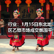 行业：1月15日东北地区乙醇市场成交氛围平淡