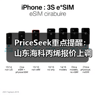 PriceSeek重点提醒：山东海科丙烯报价上调100元