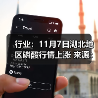 行业：11月7日湖北地区磷酸行情上涨