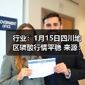 行业：1月15日四川地区磷酸行情平稳