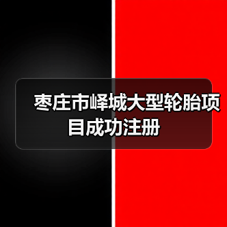 枣庄市峄城大型轮胎项目成功注册