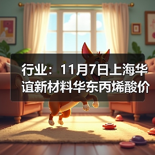 行业：11月7日上海华谊新材料华东丙烯酸价格下调 来源：互联网 2025-11-07（图3）