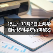 行业：11月7日上海华谊新材料华东丙烯酸乙酯价格下调 来源：互联网 2025-11-07（图3）
