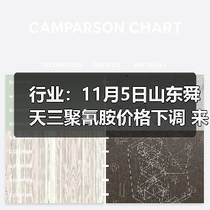 行业：11月5日山东舜天三聚氰胺价格下调