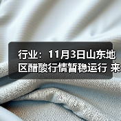 行业：11月3日山东地区醋酸行情暂稳运行 来源：互联网 2025-11-07（图2）