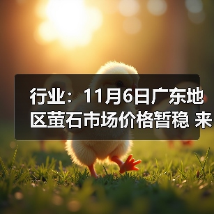 行业：11月6日广东地区萤石市场价格暂稳