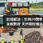 新规解读｜非洲20国零关税新政 天然橡胶相关税目产品不予免税