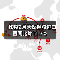 印度2月天然橡胶进口量同比降11.7%（图3）